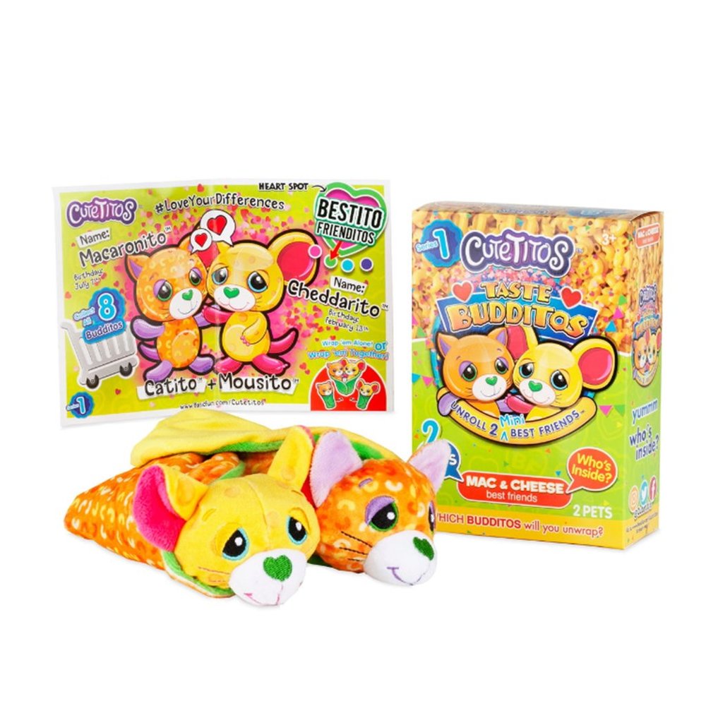 Cutetitos Taste Budditos Mac & Cheese  friends wrapped in a plush 2-piece